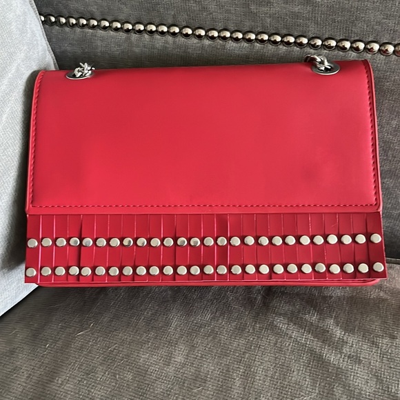 Faux Leather Crossbody Bag with Silver Details - Picture 3 of 7